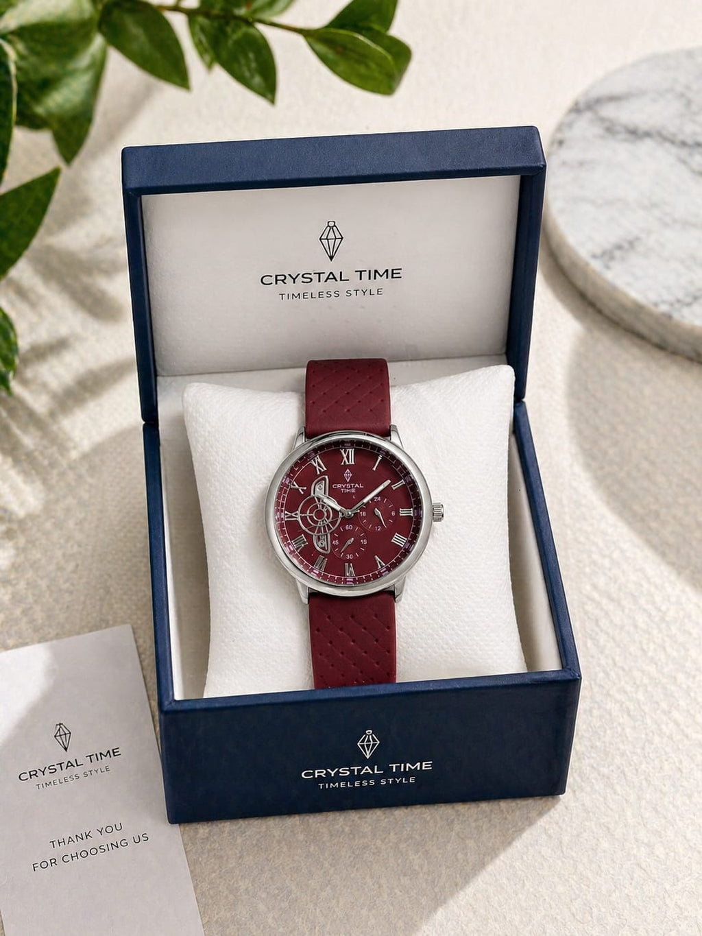 Quartz Crystal Time Watch