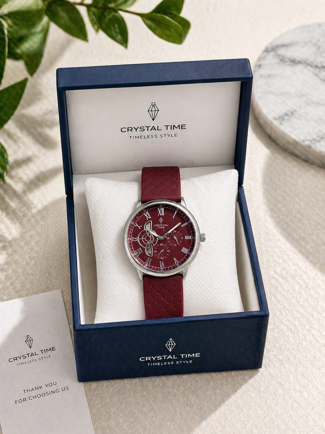 Quartz Crystal Time Watch