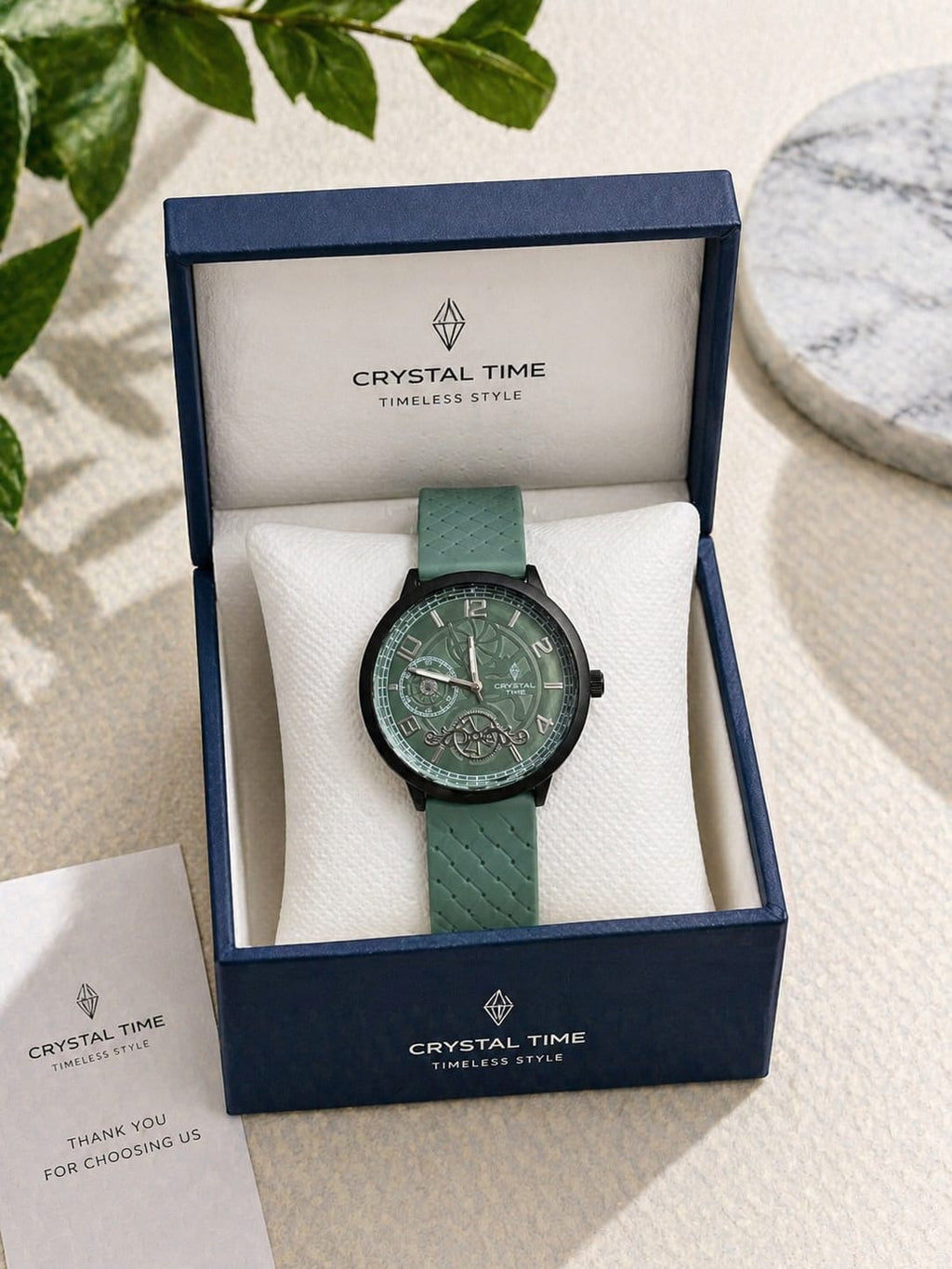 Quartz Crystal Time Watch