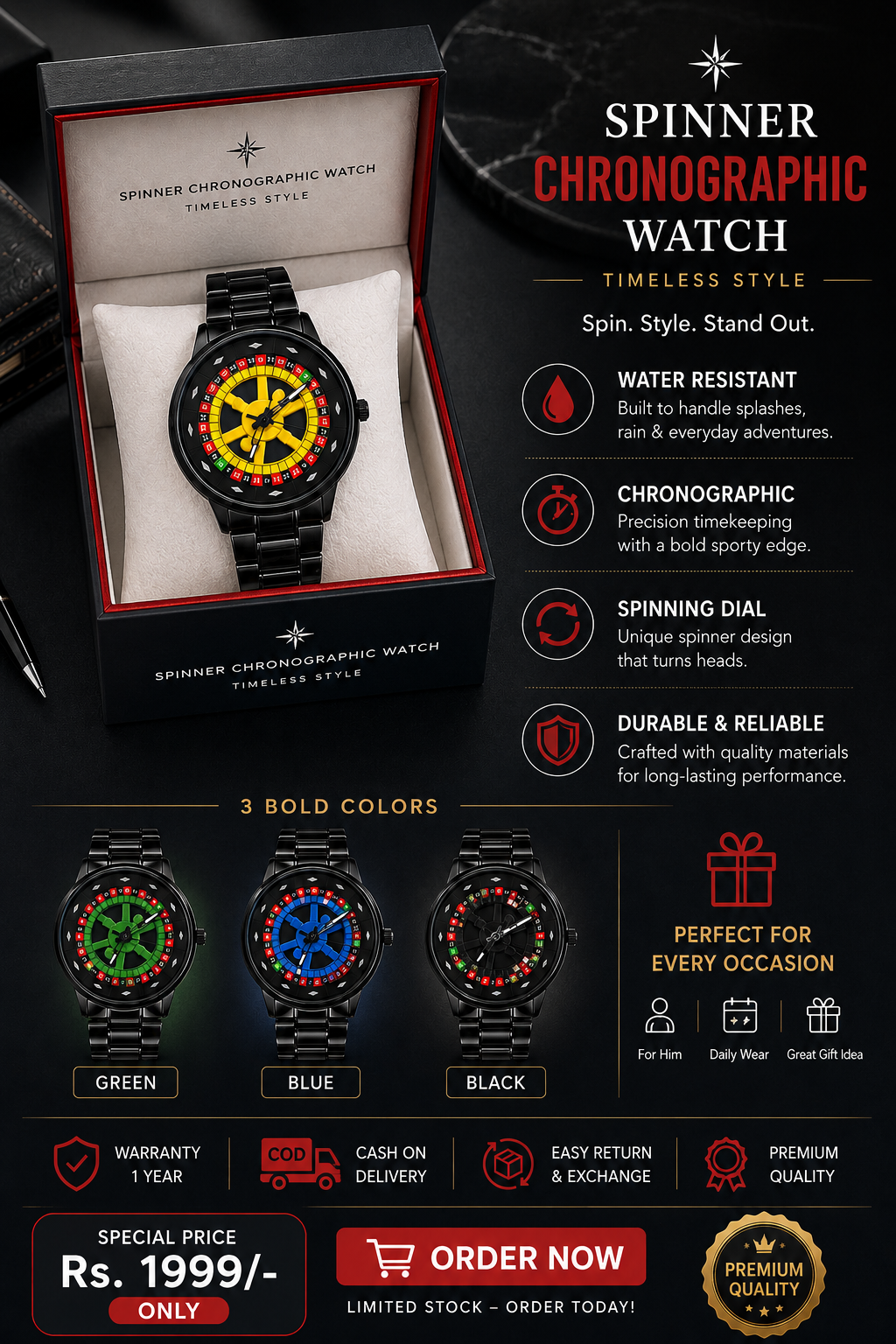 Spinner Chronographic Watch