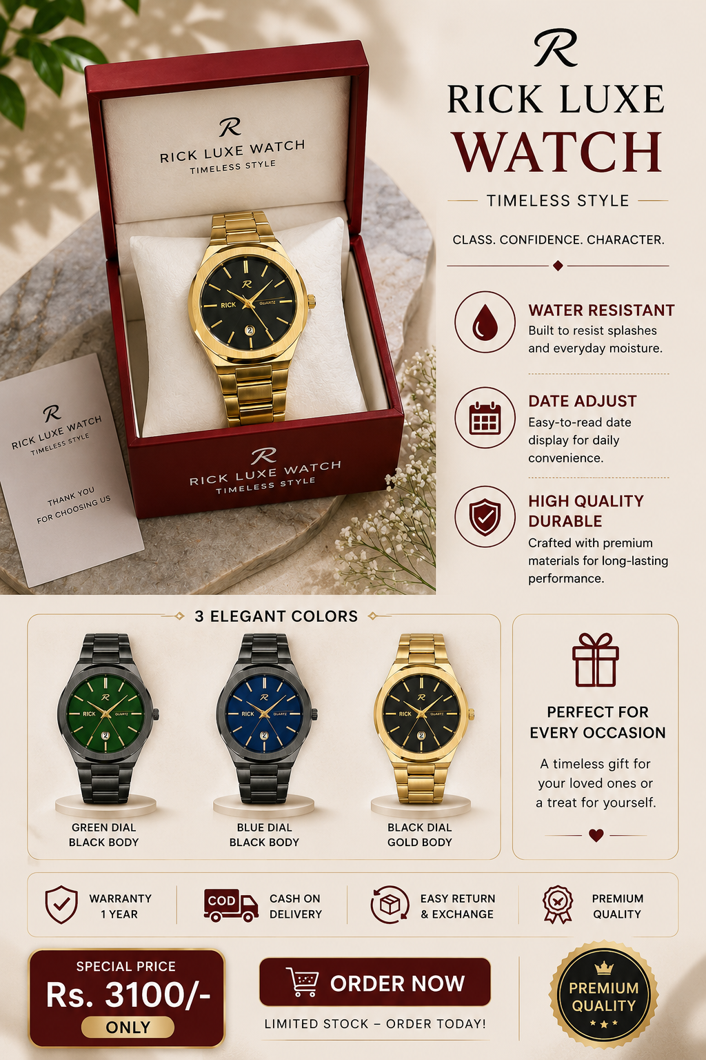 Rick Luxe Watch